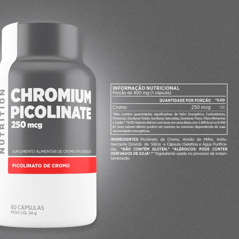 Chromium Picolinate (60 Cápsulas) - Atlhetica Nutrition