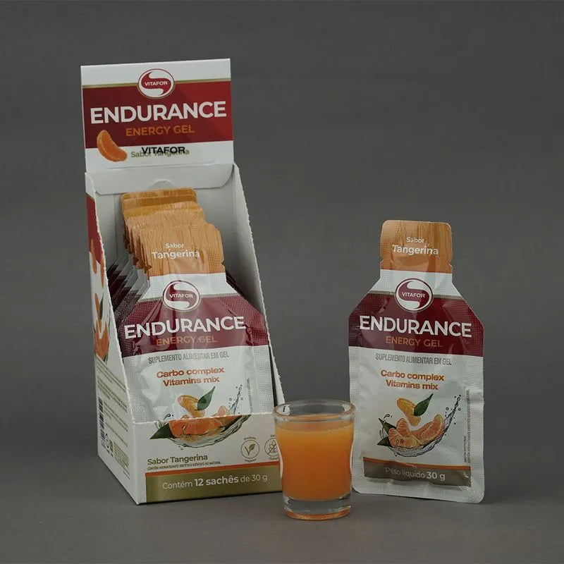 Endurance Energy gel - 12 sachês 30g tangerina - Vitafor