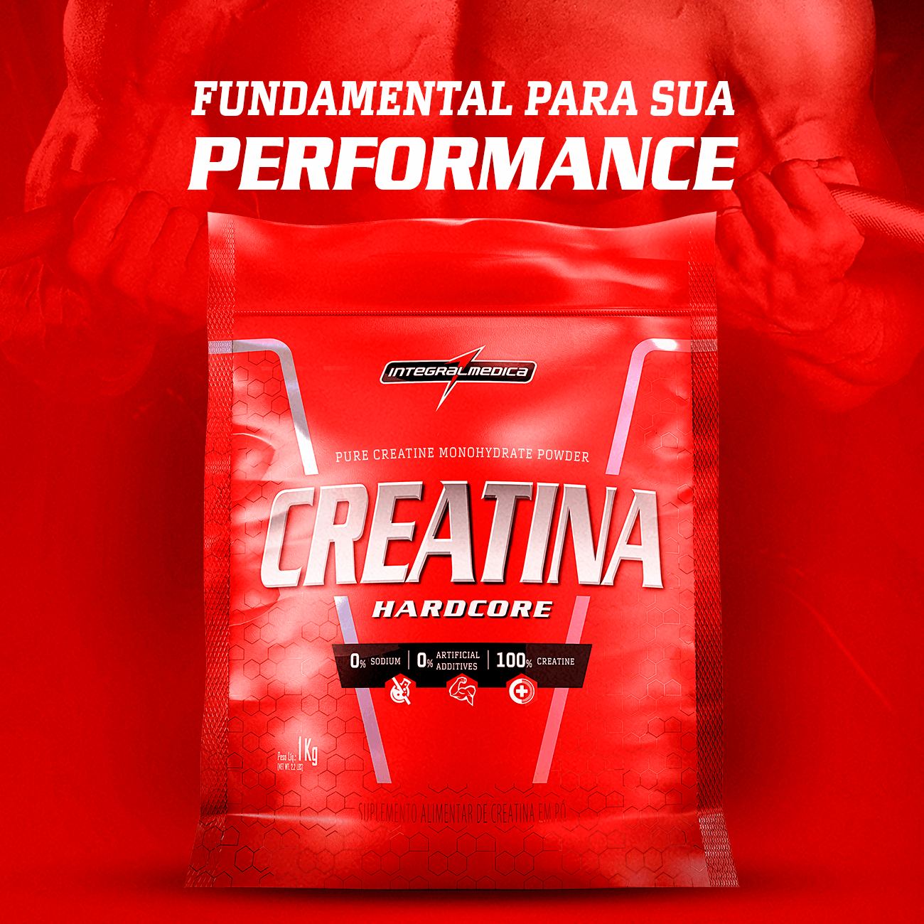 Creatina Hardcore (1kg) - Integralmedica