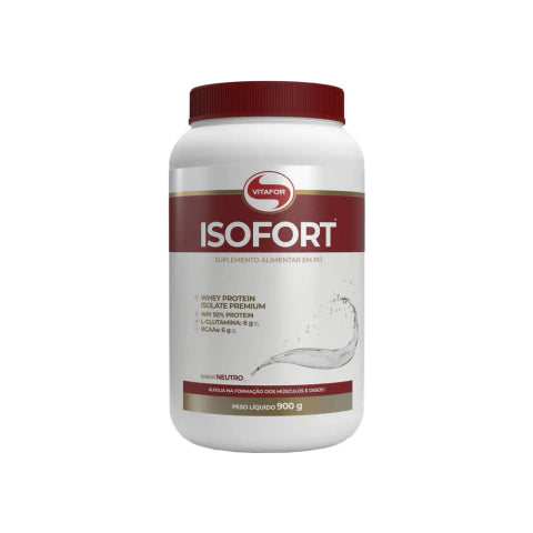 Whey Protein Isolado - Isofort - 900g neutro - Vitafor