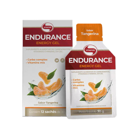 Endurance Energy gel - 12 sachês 30g tangerina - Vitafor