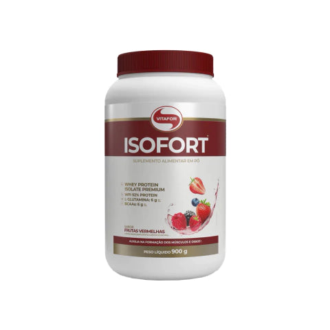 Whey Protein Isolado - Isofort - 900g frutas vermelhas - Vitafor