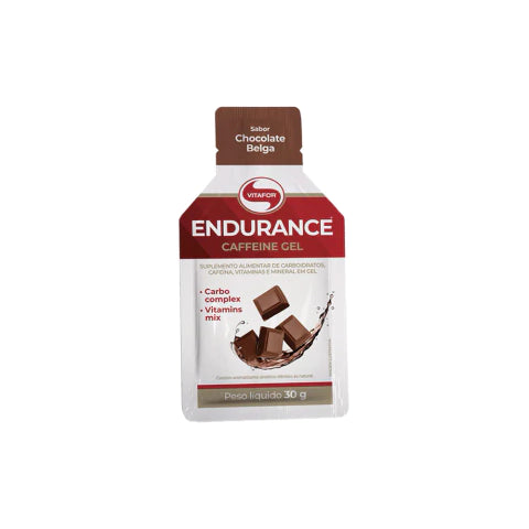 Endurance Caffeine gel - 12 sachês 30g chocolate belga - Vitafor
