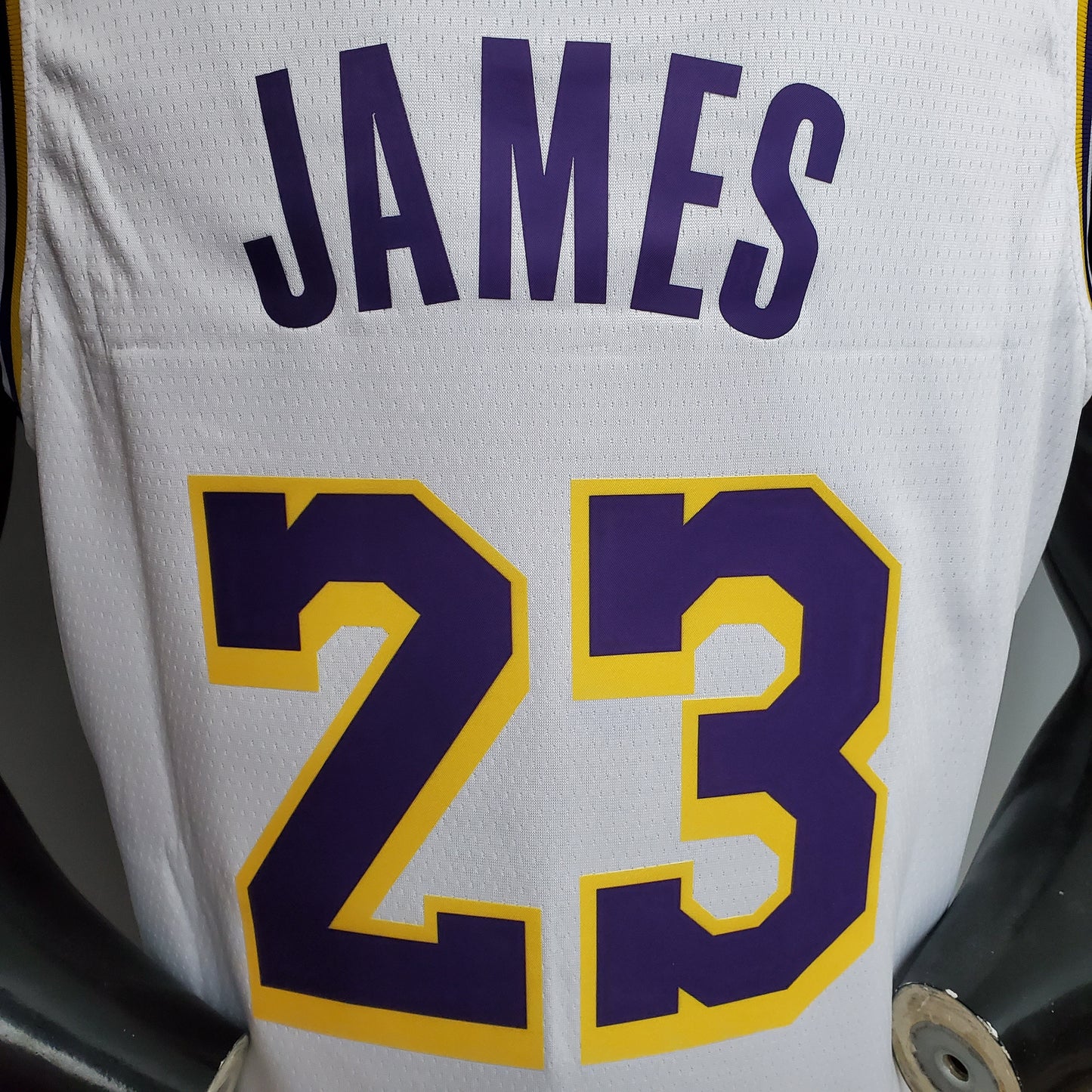 Camisa Regata Basquete NBA James #23 Lakers Round neck white