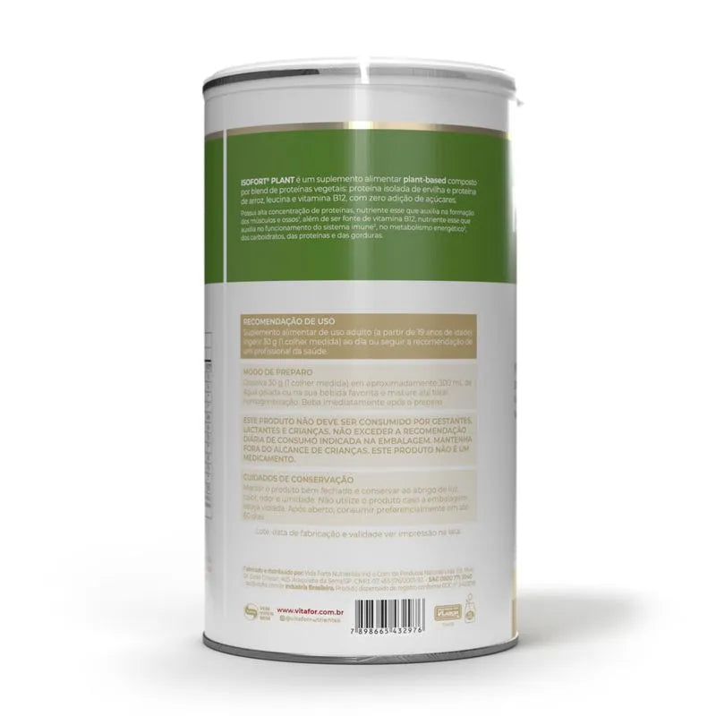 Isofort plant - 450g baunilha - Vitafor