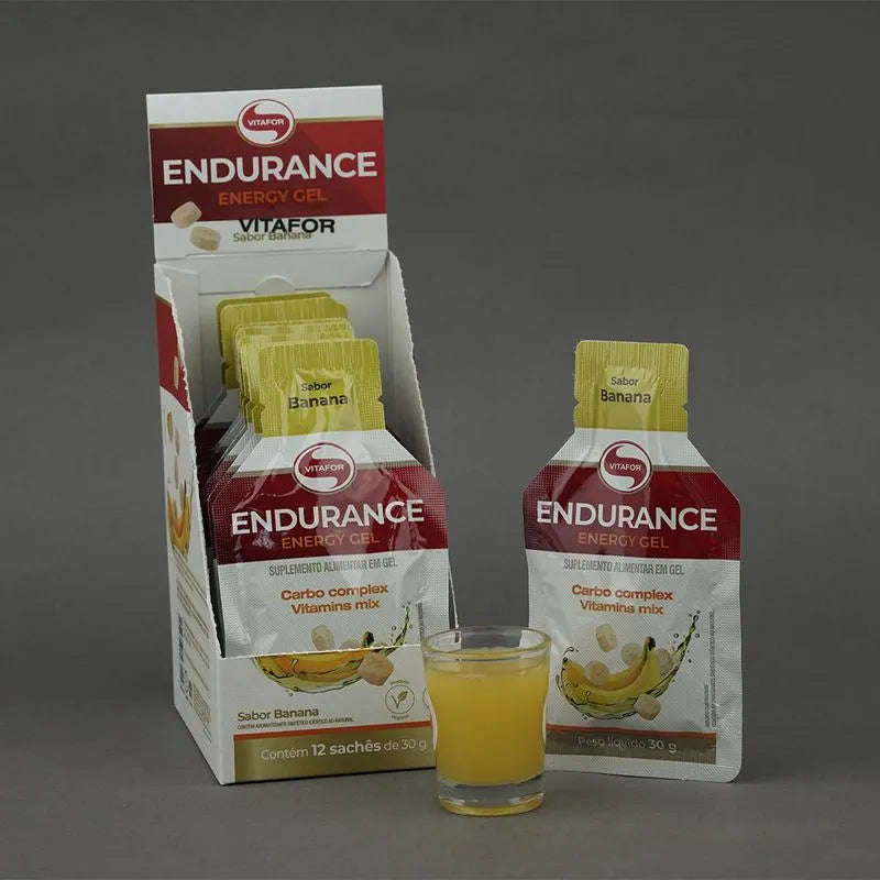 Endurance Energy gel - 12 sachês 30g banana - Vitafor