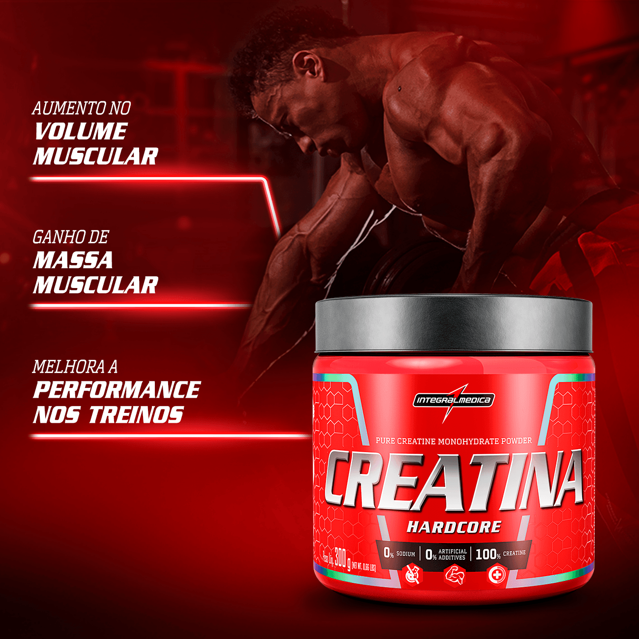 Creatina Hardcore (300g) - Integralmedica