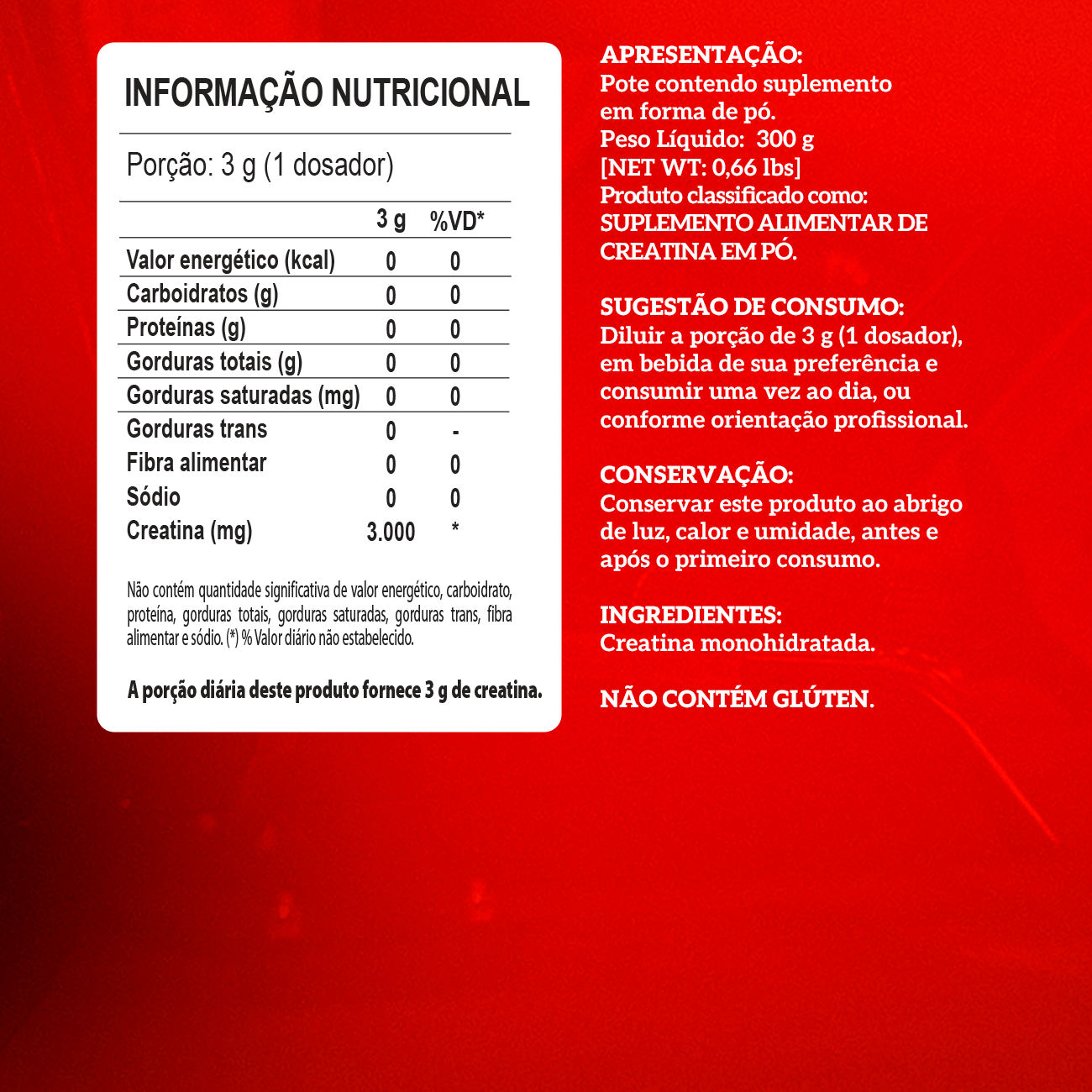 Creatina Hardcore (300g) - Integralmedica