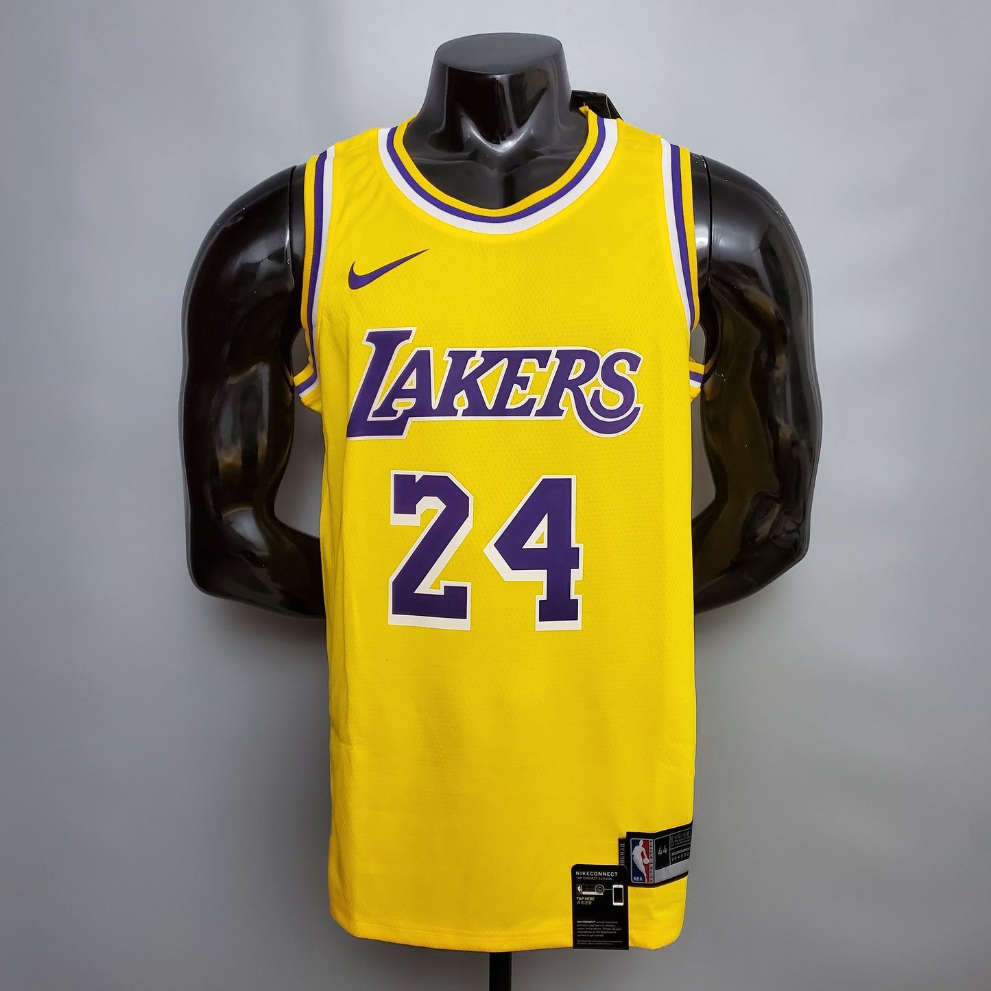 Camisa Regata Basquete NBA Bryant #24 Lakers Round neck yellow
