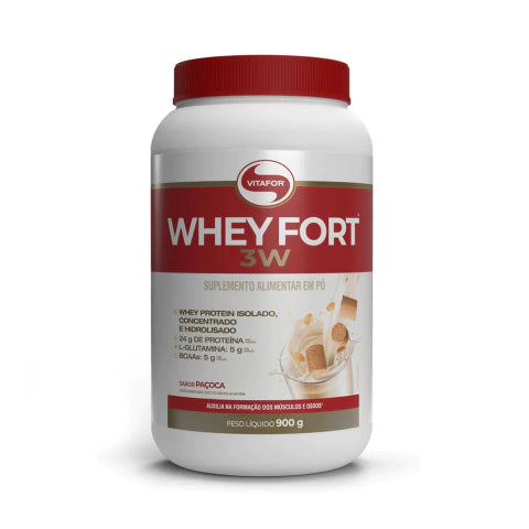 Whey fort 3W - 900g Paçoca - Vitafor