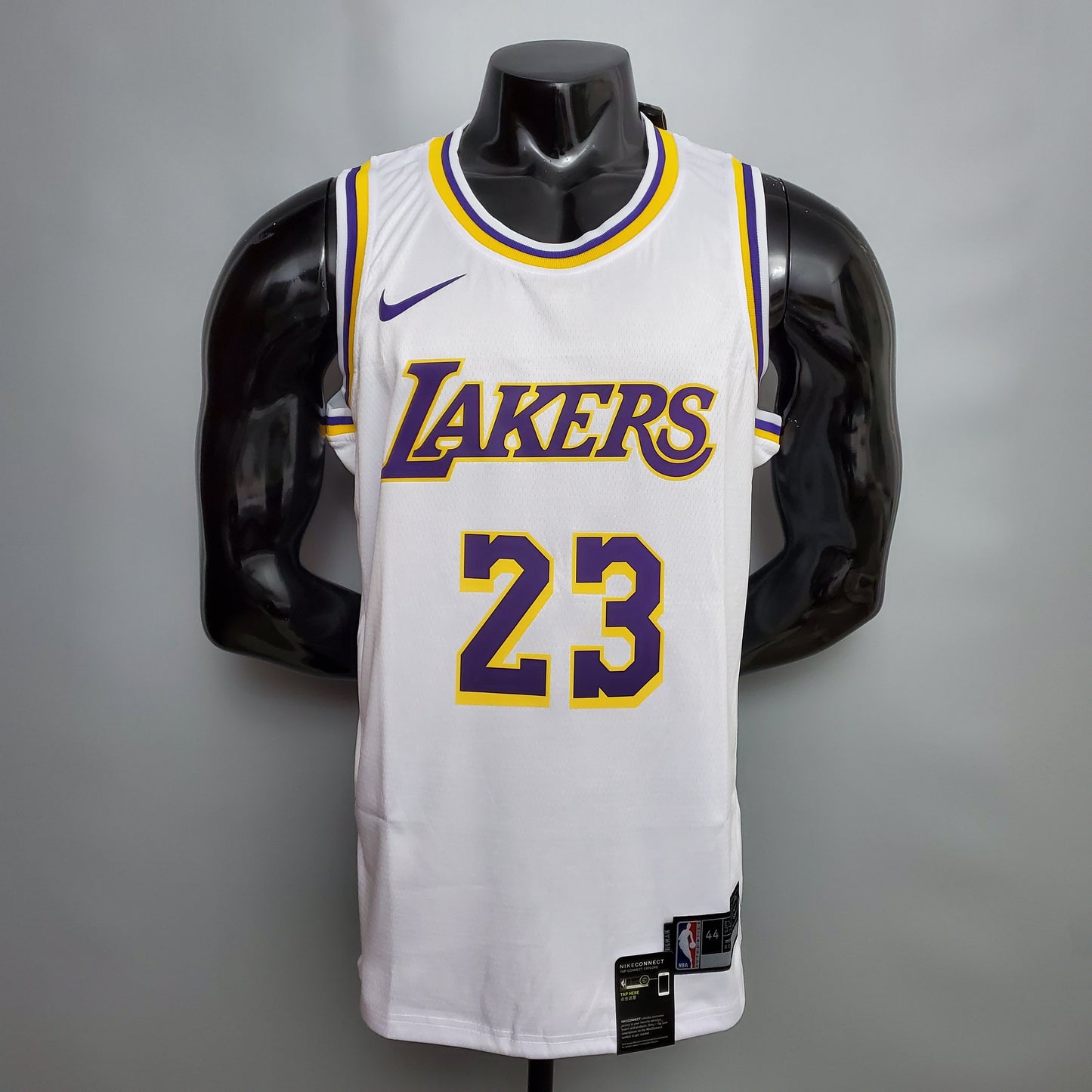 Camisa Regata Basquete NBA James #23 Lakers Round neck white