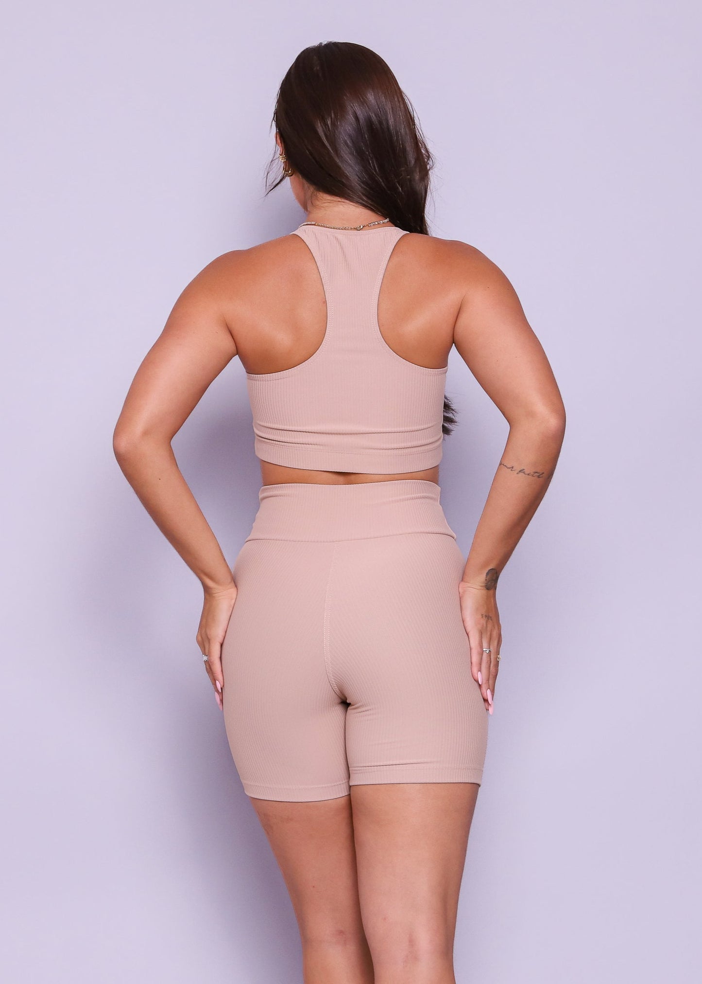Short e Top Nadador Bege Flow / A partir