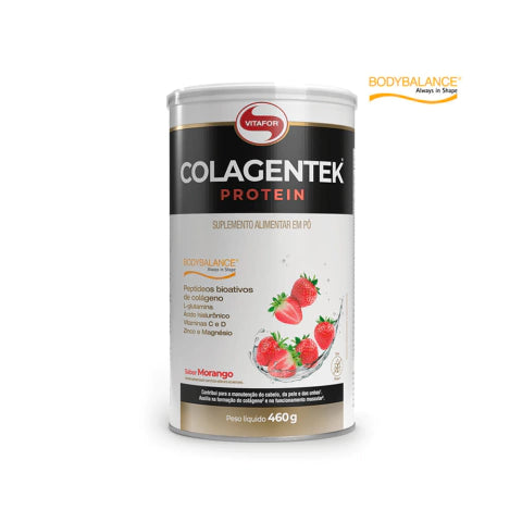 Colagentek Protein - Bodybalance - 460g Morango - Vitafor