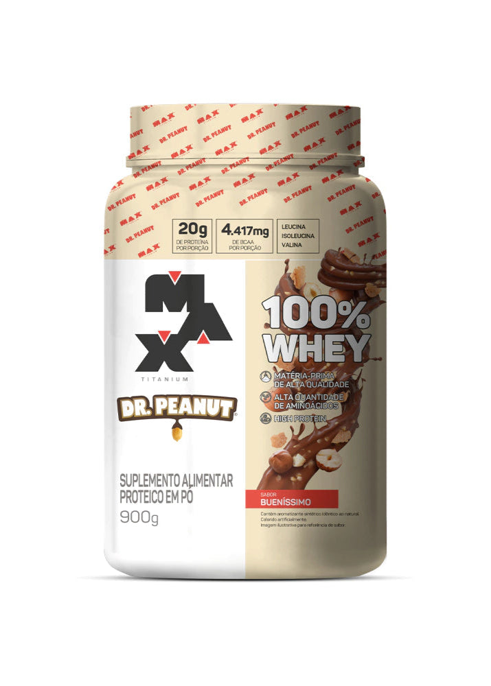 Whey Protein 100% Whey Dr. Peanut (900g) Buenissimo - Max Titanium
